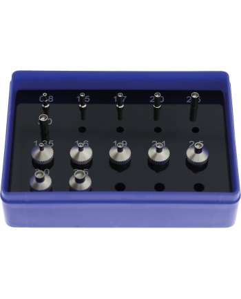 HOROTEC 13.154 - Assortiment INCABLOC® 6 poussoirs et 7 tasseaux Ø 3 mm