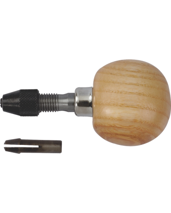 HOROTEC 18.200 - Manche en bois pour burins avec 2 pinces