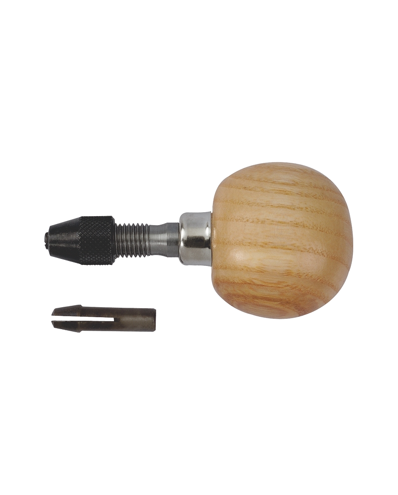 HOROTEC 18.200 - Manche en bois pour burins avec 2 pinces