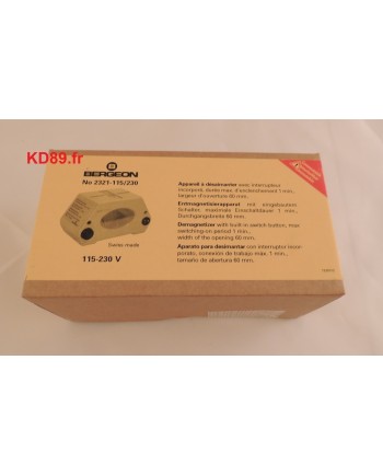 BERGEON 3321-115/230 – Appareil à désaimanter avec bouton poussoir