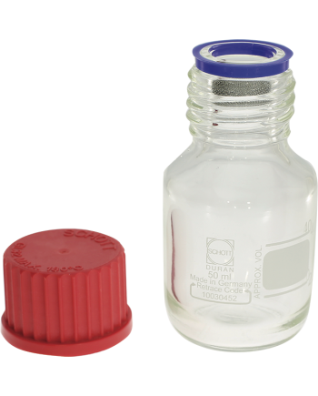 HOROTEC 17.317 - Flacon verre avec panier acier 50 ml