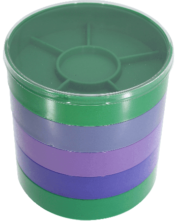 HOROTEC 17.580-X - Godets empilables ABS 6 cases avec couvercle (jeu de 5)