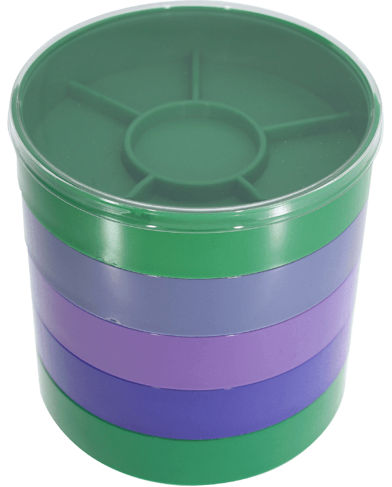 HOROTEC 17.580-X - Godets empilables ABS 6 cases avec couvercle (jeu de 5)