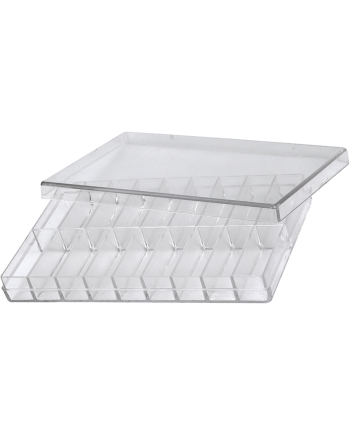 HOROTEC 17.520 - Boîte plastique 18 cases transparente