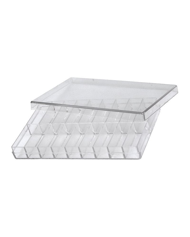 HOROTEC 17.520 - Boîte plastique 18 cases transparente
