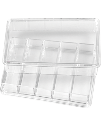 HOROTEC 17.539 - Boîte plastique empilable 5 cases transparente