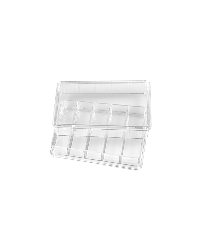 HOROTEC 17.539 - Boîte plastique empilable 5 cases transparente