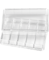 HOROTEC 17.539 - Boîte plastique empilable 5 cases transparente