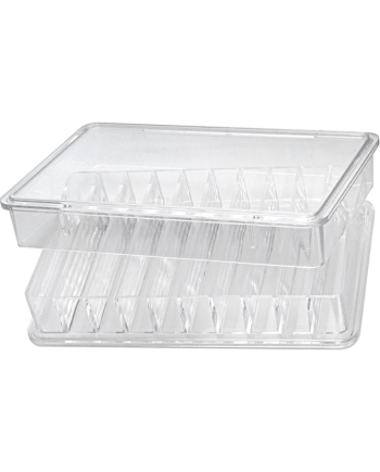 HOROTEC 17.509 - Boîte plastique empilable 10 cases transparente
