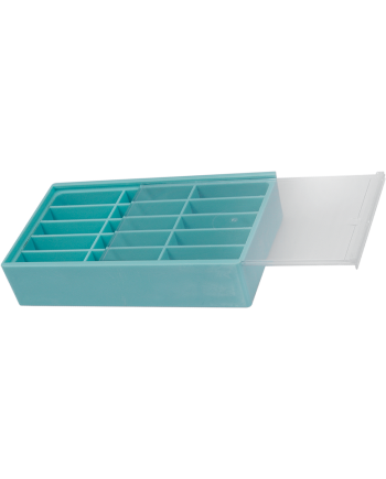 HOROTEC 17.512 – Boîte de rangement 15 cases avec couvercle coulissant