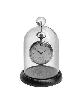 BERGEON 6497 - Dôme cloche en plexi avec socle bois