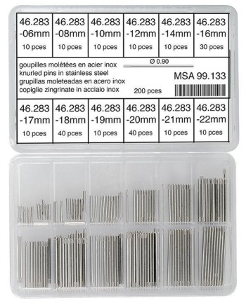 HOROTEC MSA 99.133 - Assortiment de goupilles moletées