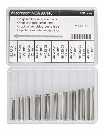 HOROTEC MSA 99.148 - Assortiment de goupilles fendues