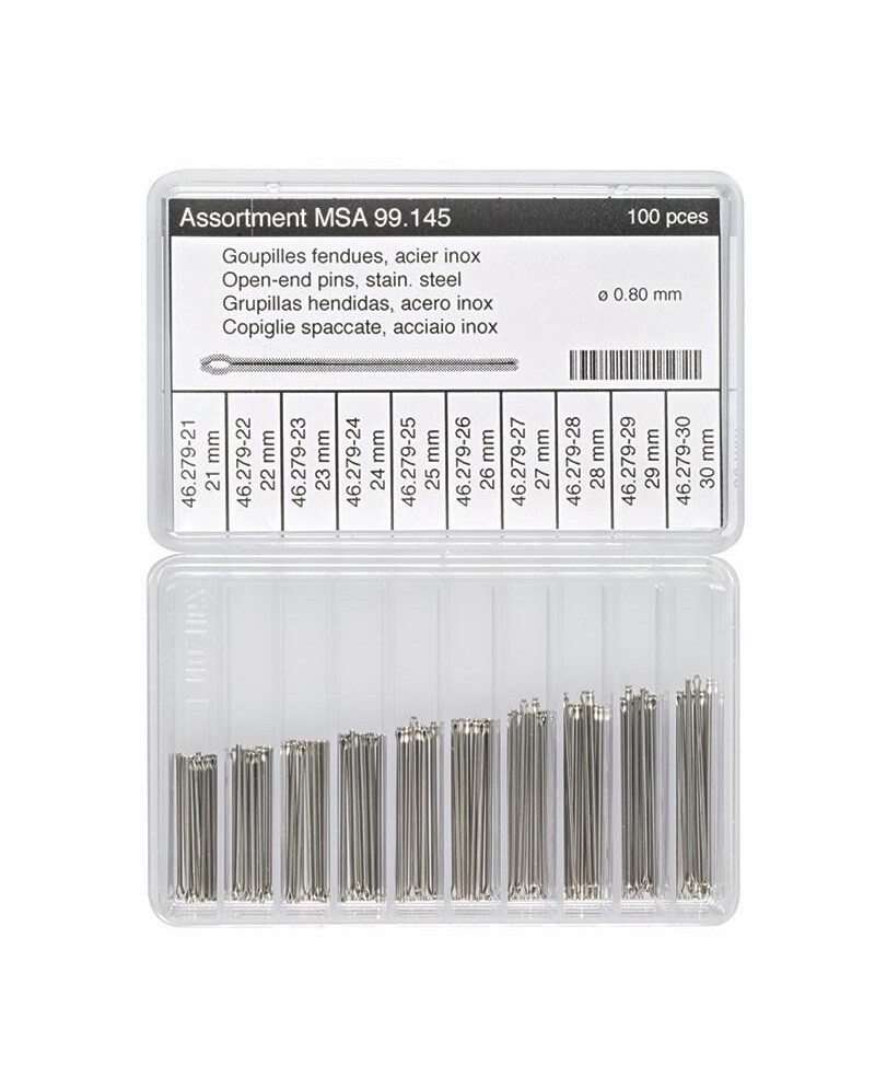 HOROTEC MSA99.145 - Assortiment de goupilles fendues