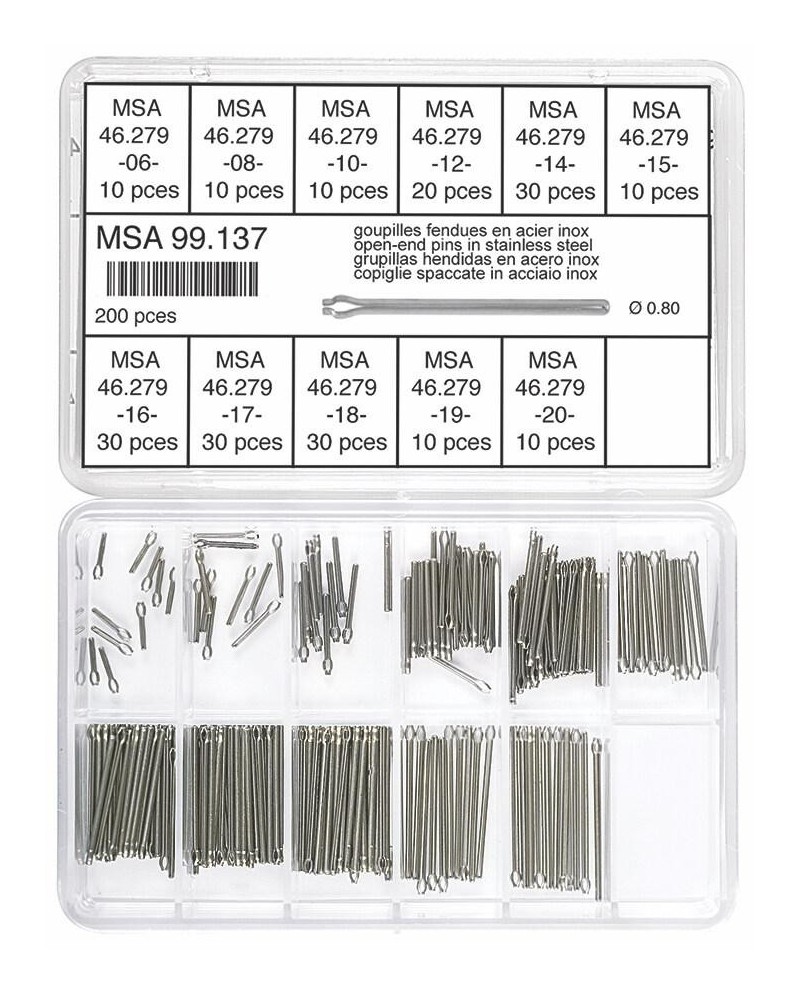 HOROTEC MSA99.137 - Assortiment de goupilles fendues