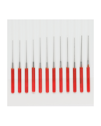 BERGEON 3008 - Assortiment de 12 équarrissoirs à pivot avec manche PVC