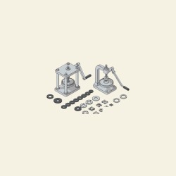 Potences et tasseaux pour fonds à pression