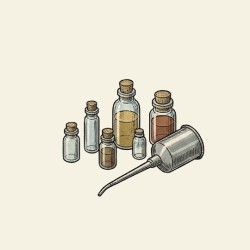 Flacons, fioles, burettes