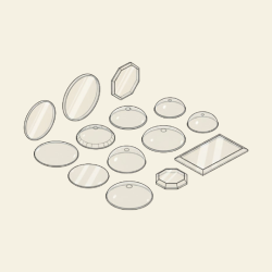 Verres minéraux de pendules