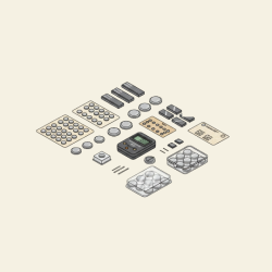 Batteries, accus, brides