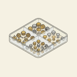 Couronnes, poussoirs