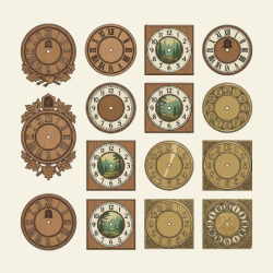 Cadrans et chiffres de coucou