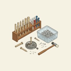 Chevilles en peek, plastique