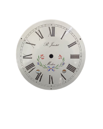 Cadran bombé émaillé fleuri