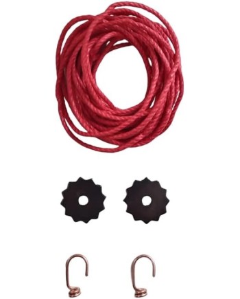 Kit crochets + rondelles + corde pour comtoise
