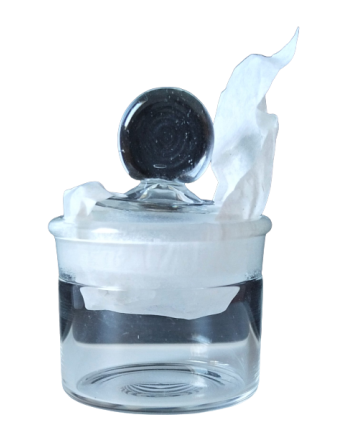 Benzinier en verre avec bouton - HOROTEC